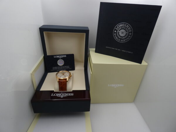Longines Cronografo Conquest Heritage AUTOMATICO N.O.S. Oro Rosa 18Kt BOX&PAPERS L1.641.8