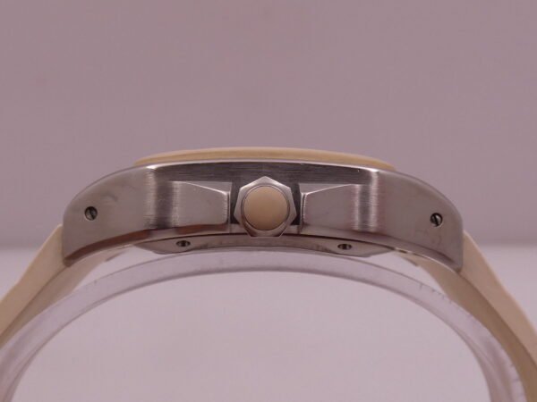 Cartier Santos 100 White 2878 BOX&PAPERS Automatico ANNO 2014 For Lady Acciaio