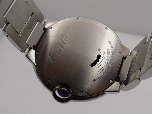 Cartier Ballon Bleu 42mm XL 3765 BOX & PAPERS Automatico Acciaio Braccialato