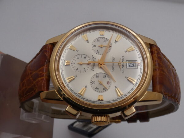 Longines Cronografo Conquest Heritage AUTOMATICO N.O.S. Oro Rosa 18Kt BOX&PAPERS L1.641.8