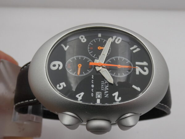 Locman Nuovo Cronografo MAI INDOSSATO Alluminio BOX&PAPERS Anni 2000's