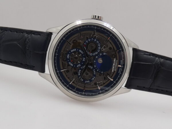 Montblanc Heritage Chronométrie Perpetual Calendar 118513 NEW BOX&PAPERS STICKERS Automatico Acciaio