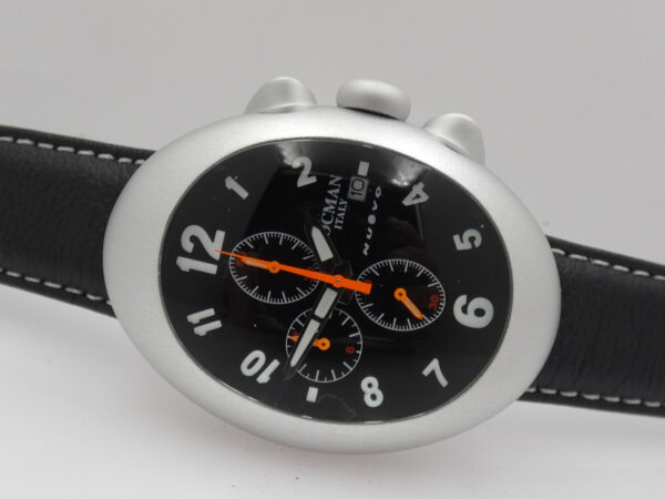 Locman Nuovo Cronografo MAI INDOSSATO Alluminio BOX&PAPERS Anni 2000's