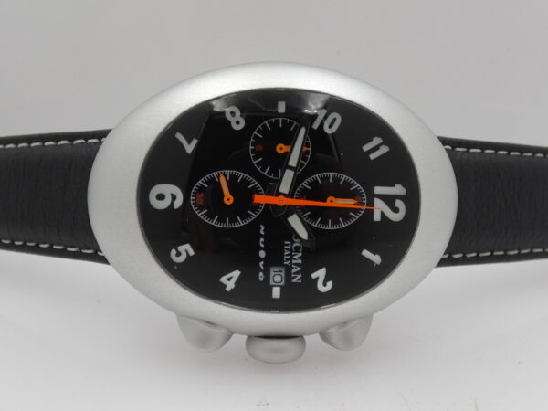 Locman Nuovo Cronografo MAI INDOSSATO Alluminio BOX&PAPERS Anni 2000's