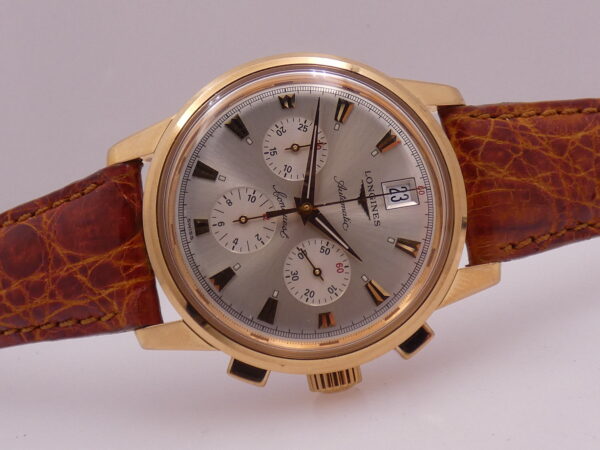 Longines Cronografo Conquest Heritage AUTOMATICO N.O.S. Oro Rosa 18Kt BOX&PAPERS L1.641.8