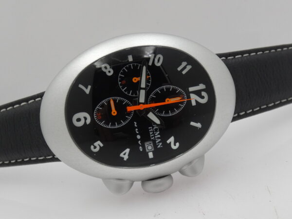 Locman Nuovo Cronografo MAI INDOSSATO Alluminio BOX&PAPERS Anni 2000's