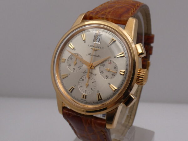 Longines Cronografo Conquest Heritage AUTOMATICO N.O.S. Oro Rosa 18Kt BOX&PAPERS L1.641.8