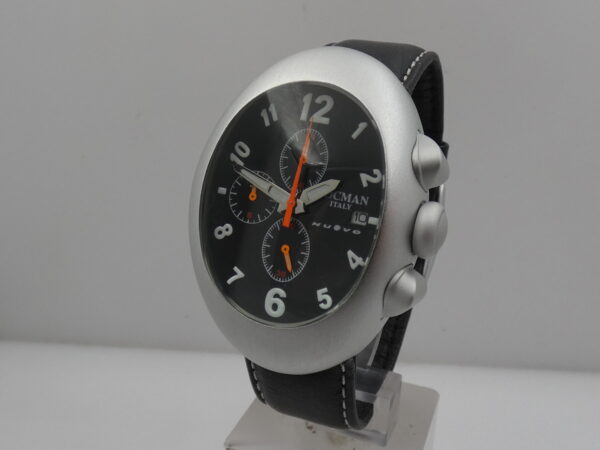 Locman Nuovo Cronografo MAI INDOSSATO Alluminio BOX&PAPERS Anni 2000's