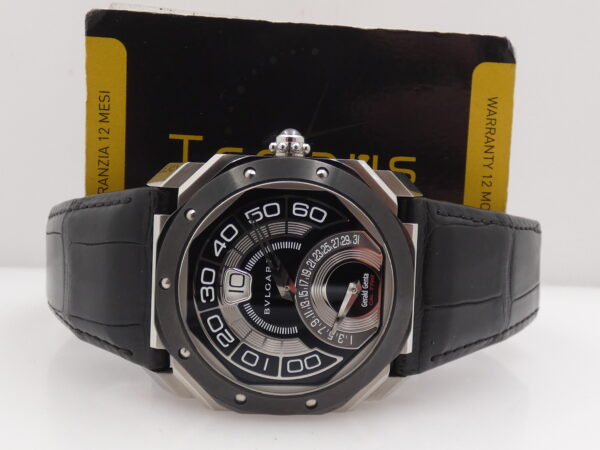 Bulgari Octo Bi-Retro By Gérald Genta Saltarello Automatico Lunetta in Ceramica OBR.Y.1C WITH BOX