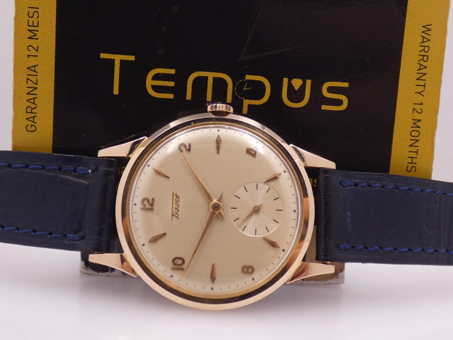 Tissot Oversize 37mm Oro Rosa 18Kt TOP CONDITION Anni 60's Carica Manuale Orologio Vintage - immagine 2