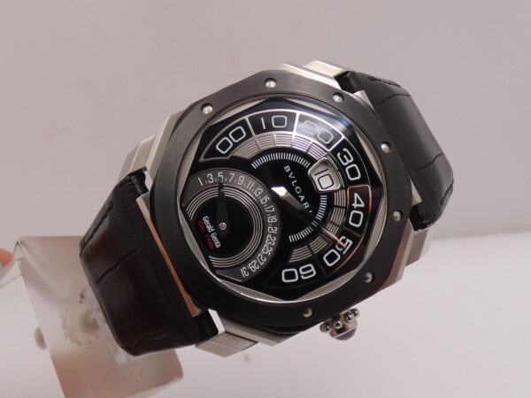 Bulgari Octo Bi-Retro By Gérald Genta Saltarello Automatico Lunetta in Ceramica OBR.Y.1C WITH BOX