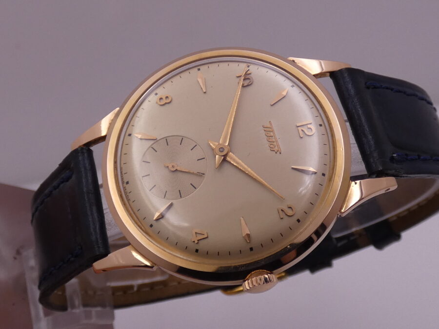 Tissot Oversize 37mm Oro Rosa 18Kt TOP CONDITION Anni 60's Carica Manuale Orologio Vintage - immagine 11