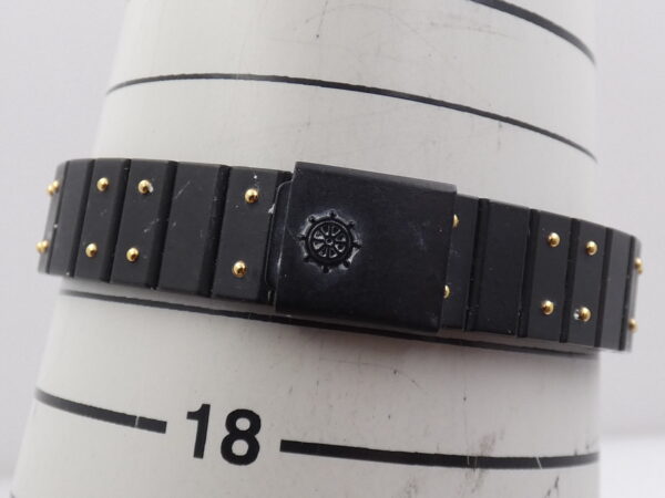 LeRoy by Baume & Mercier Tank Lady Laminato Oro 18Kt & PVD Nero Anni 80's Braccialato