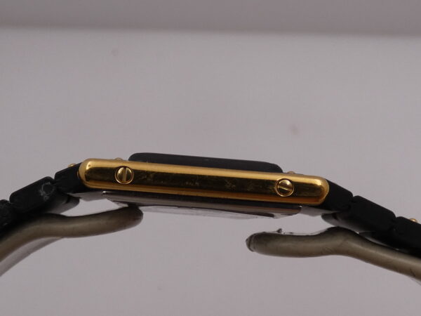 LeRoy by Baume & Mercier Tank Lady Laminato Oro 18Kt & PVD Nero Anni 80's Braccialato