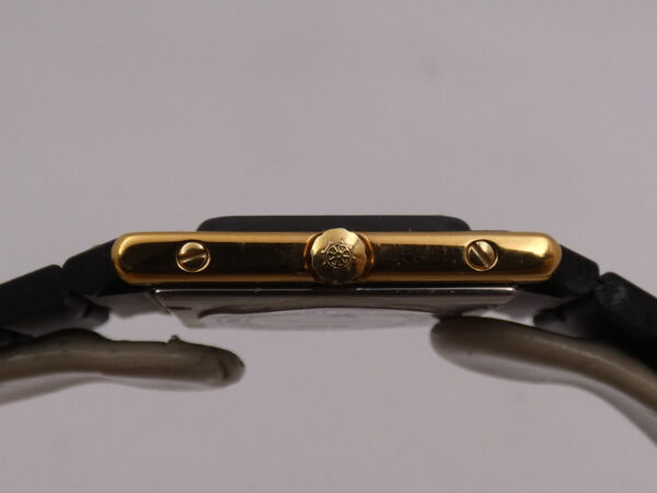 LeRoy by Baume & Mercier Tank Lady Laminato Oro 18Kt & PVD Nero Anni 80's Braccialato