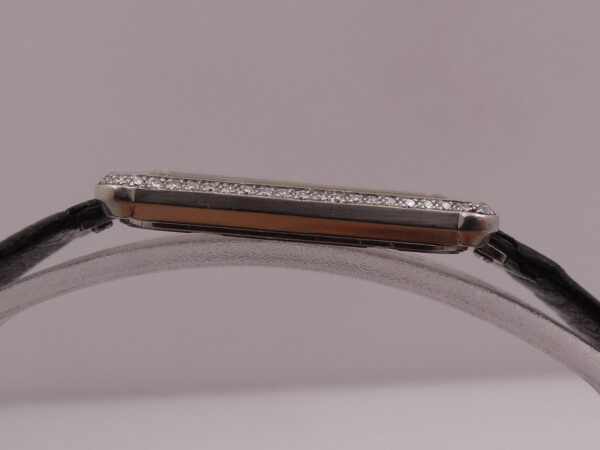 Rothschild Tank Ultra Thin By JLC Platino 950 & Diamanti Honey Comb Dial Anni 80's WITH BOX