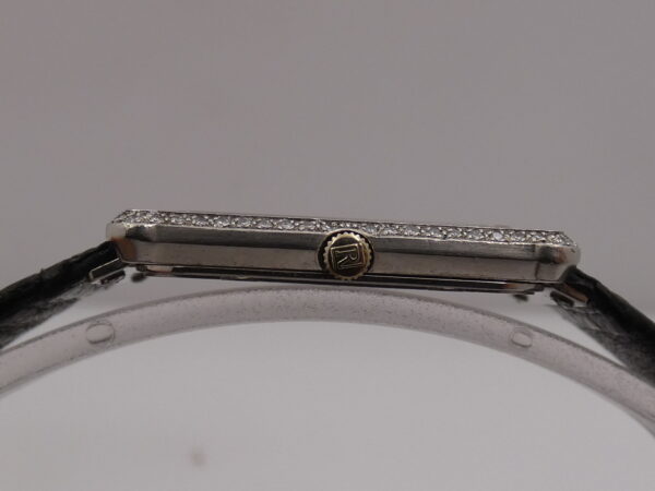 Rothschild Tank Ultra Thin By JLC Platino 950 & Diamanti Honey Comb Dial Anni 80's WITH BOX