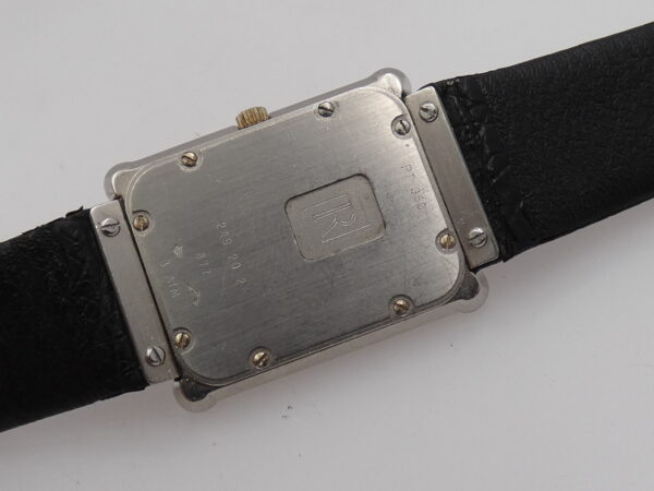 Rothschild Tank Ultra Thin By JLC Platino 950 & Diamanti Honey Comb Dial Anni 80's WITH BOX