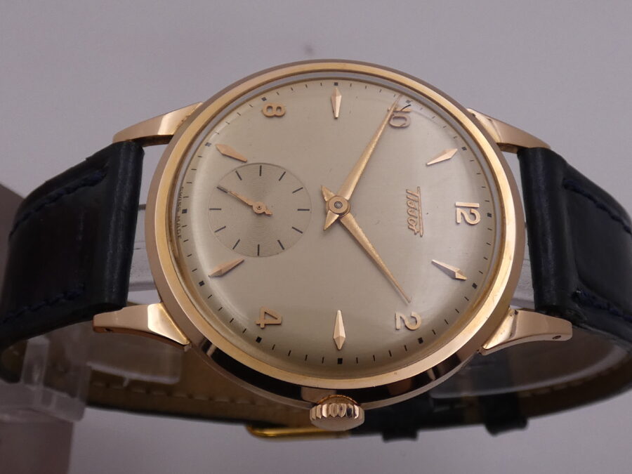 Tissot Oversize 37mm Oro Rosa 18Kt TOP CONDITION Anni 60's Carica Manuale Orologio Vintage - immagine 3