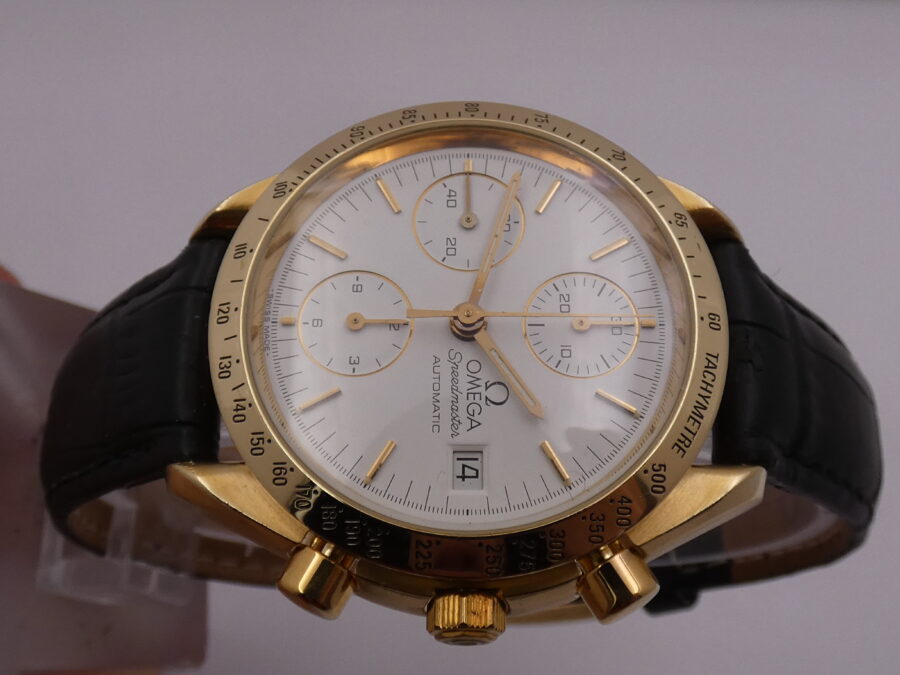 Omega Cronografo Speedmaster 375.0043 Oro Massiccio 18Kt Anno 1991 Automatico WITH BOX - immagine 3