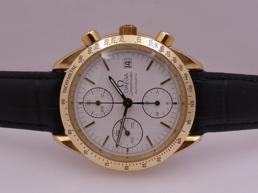 Omega Cronografo Speedmaster 375.0043 Oro Massiccio 18Kt Anno 1991 Automatico WITH BOX - immagine 4