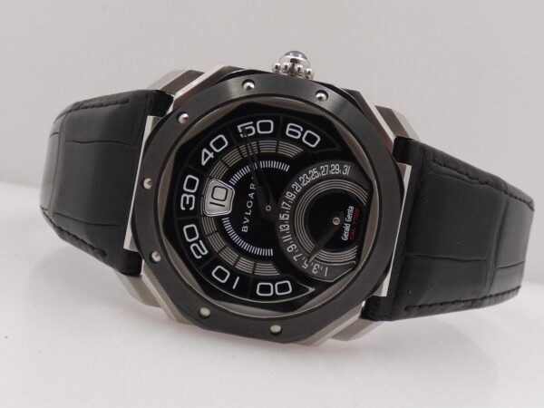 Bulgari Octo Bi-Retro By Gérald Genta Saltarello Automatico Lunetta in Ceramica OBR.Y.1C WITH BOX