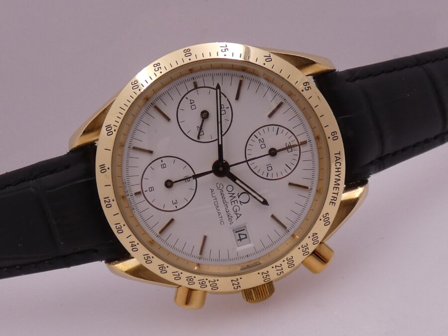 Omega Cronografo Speedmaster 375.0043 Oro Massiccio 18Kt Anno 1991 Automatico WITH BOX - immagine 5