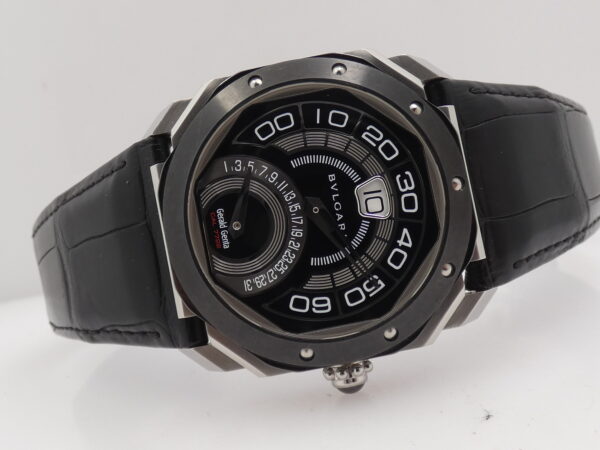 Bulgari Octo Bi-Retro By Gérald Genta Saltarello Automatico Lunetta in Ceramica OBR.Y.1C WITH BOX