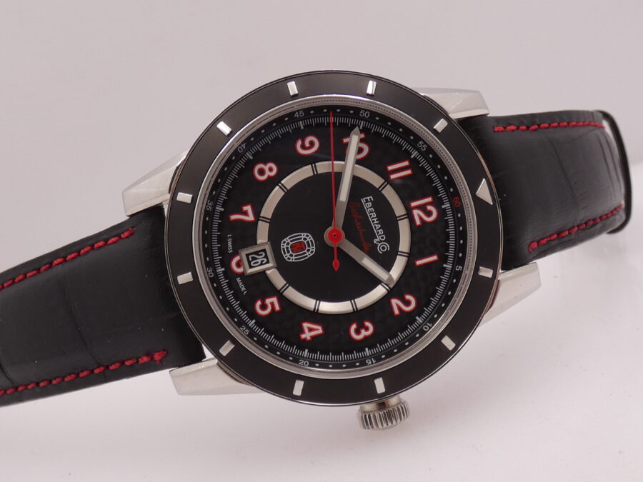 Eberhard & Co. Tazio Nuvolari 41032 LIKE NEW AUTOMATICO Black Perleè Dial WITH BOX - immagine 7