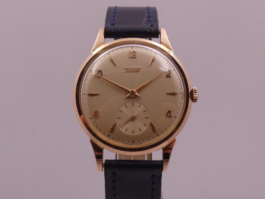 Tissot Oversize 37mm Oro Rosa 18Kt TOP CONDITION Anni 60's Carica Manuale Orologio Vintage - immagine 8