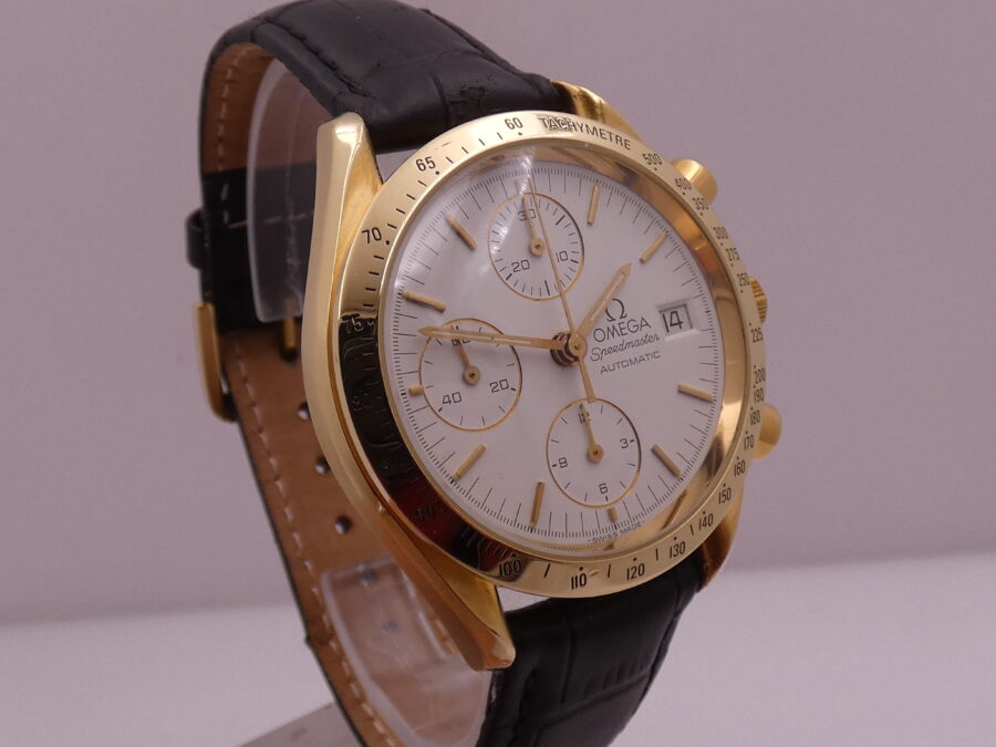 Omega Cronografo Speedmaster 375.0043 Oro Massiccio 18Kt Anno 1991 Automatico WITH BOX - immagine 8