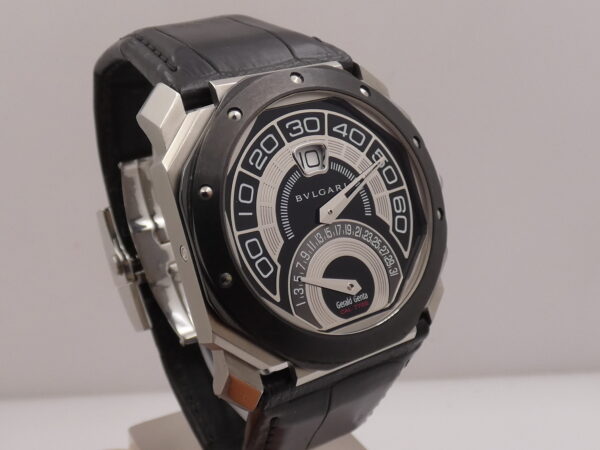 Bulgari Octo Bi-Retro By Gérald Genta Saltarello Automatico Lunetta in Ceramica OBR.Y.1C WITH BOX