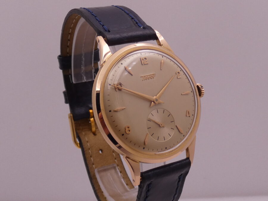 Tissot Oversize 37mm Oro Rosa 18Kt TOP CONDITION Anni 60's Carica Manuale Orologio Vintage - immagine 10