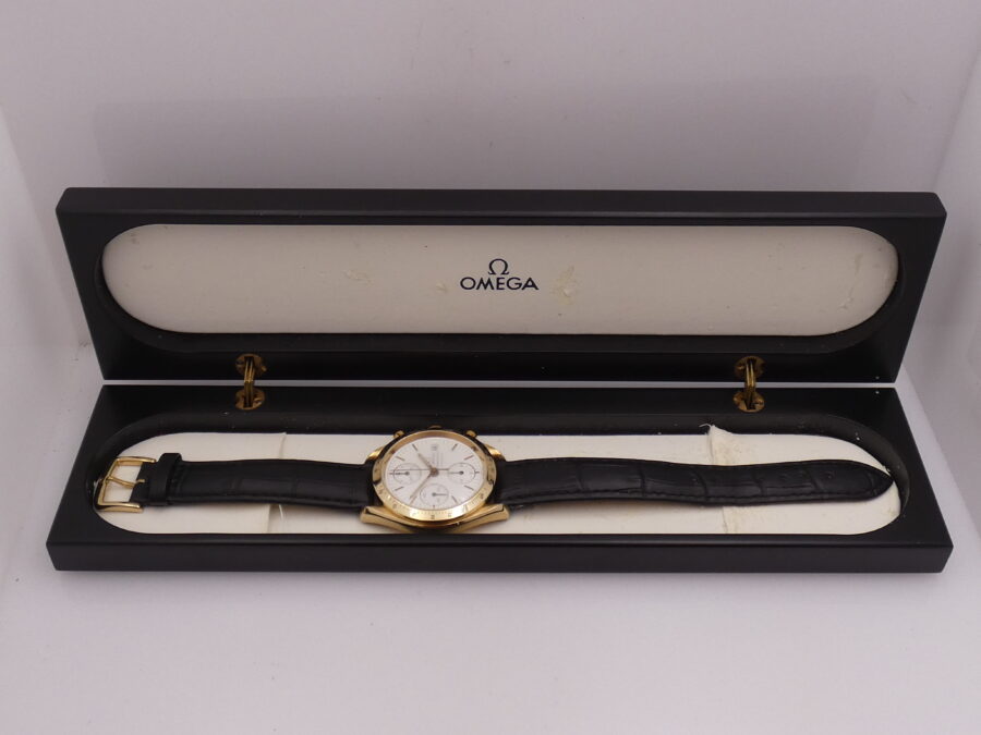 Omega Cronografo Speedmaster 375.0043 Oro Massiccio 18Kt Anno 1991 Automatico WITH BOX - immagine 10