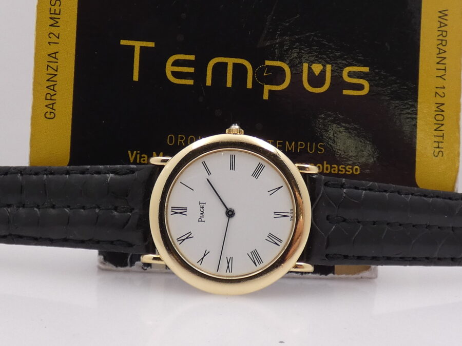 Piaget Classic Ultra Thin Mid-Size 29mm Oro Pieno 18Kt SERVICED Manuale ANNI '80s Ref.9048 - immagine 2