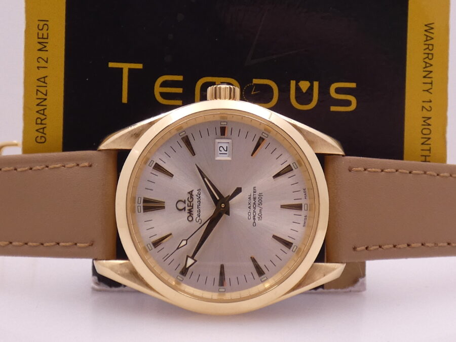Omega Seamaster Aqua Terra 39mm Cronometro Co-Axial Oro 18Kt ANNO 2006 With BOX Automatico - immagine 2