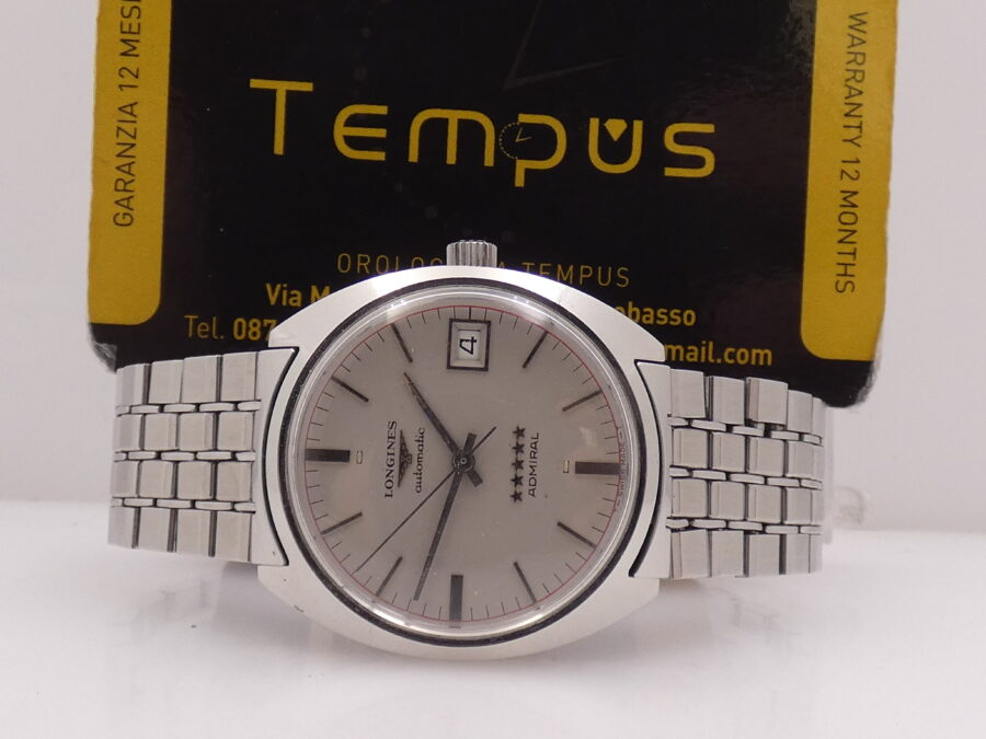 Longines Admiral 5 Stelle 8342 Automatic Date ANNO 1974 Acciaio Braccialato Vintage - immagine 2