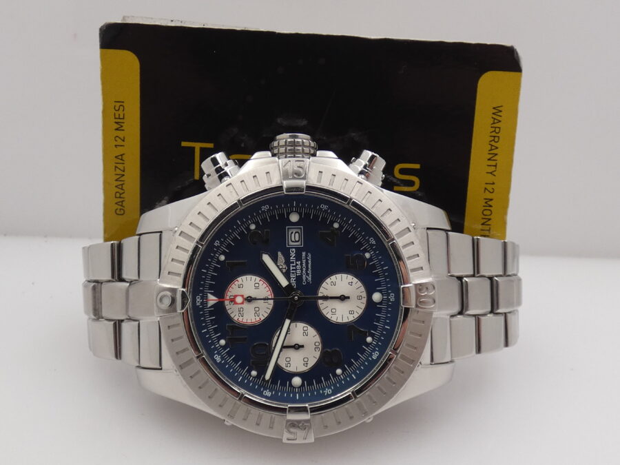 Cronografo Breitling Super Avenger 48mm A13370 BOX&PAPERS Automatico ANNO 2005 Acciaio - immagine 2