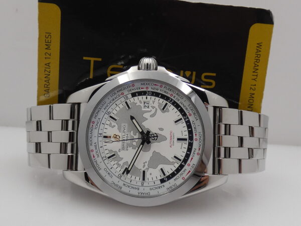 Breitling Galactic Unitime Sleek T World Time 45mm WB3510 Automatico Braccialato Acciaio