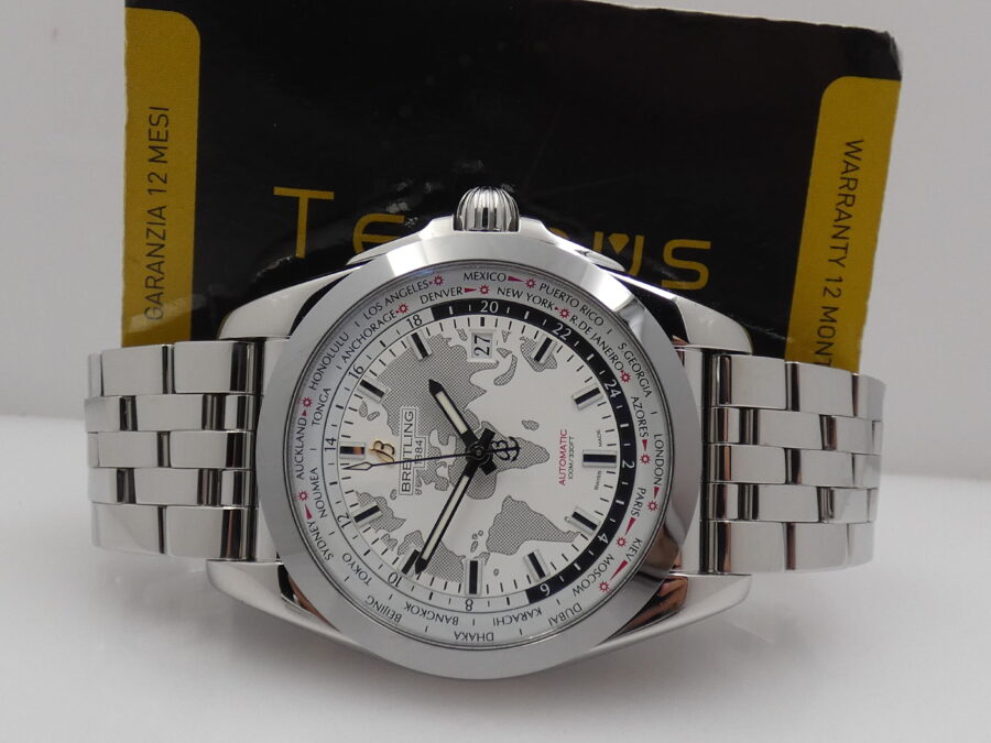 Breitling Galactic Unitime Sleek T World Time 44mm WB3510 Automatico Braccialato Acciaio - immagine 2