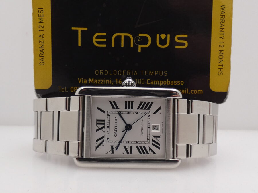 Cartier Tank Solo XL JUMBO 3515 BOX & PAPERS Anno 2013 Automatico Acciaio Braccialato - immagine 2