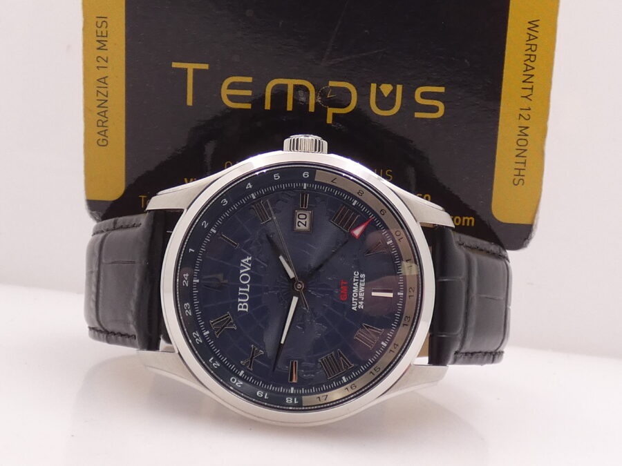 Bulova Wilton GMT 96B385 LIKE NEW BOX&PAPERS Anno 2022 Automatico Acciaio - immagine 2