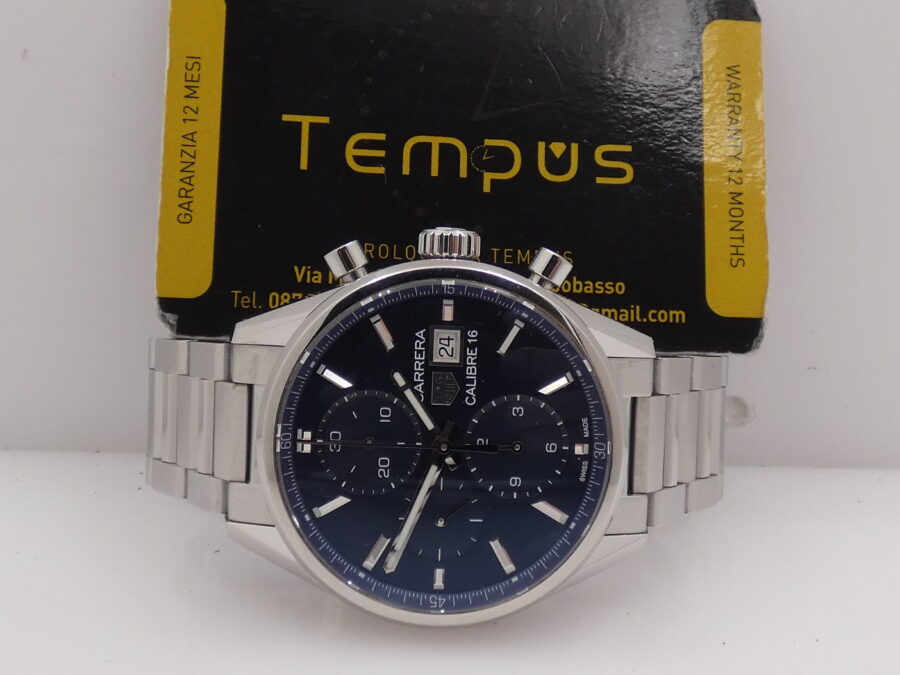 Cronografo TAG Heuer Carrera Calibre 16 LIKE NEW BOX&PAPERS Anno 2018 Automatico Acciaio - immagine 2