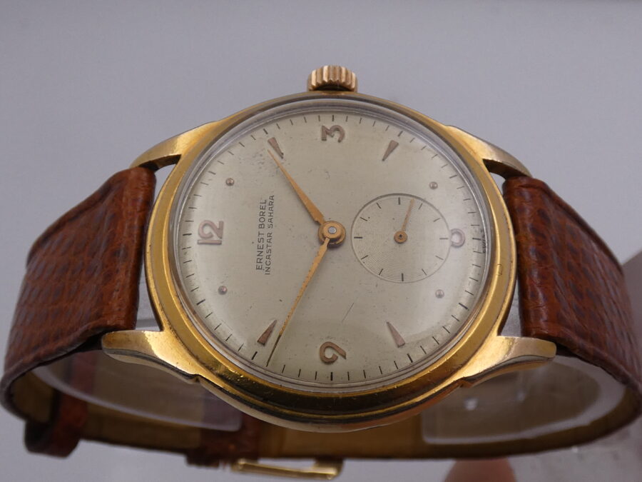 Ernest Borel Incastar Sahara Laminato Oro 18Kt Anni 50's Carica Manuale Orologio Vintage