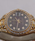 Rolex Datejust Lady 69138 Red Vignette Dial FULL Diamonds Oro Massiccio 18Kt ANNO 1982 Automatico