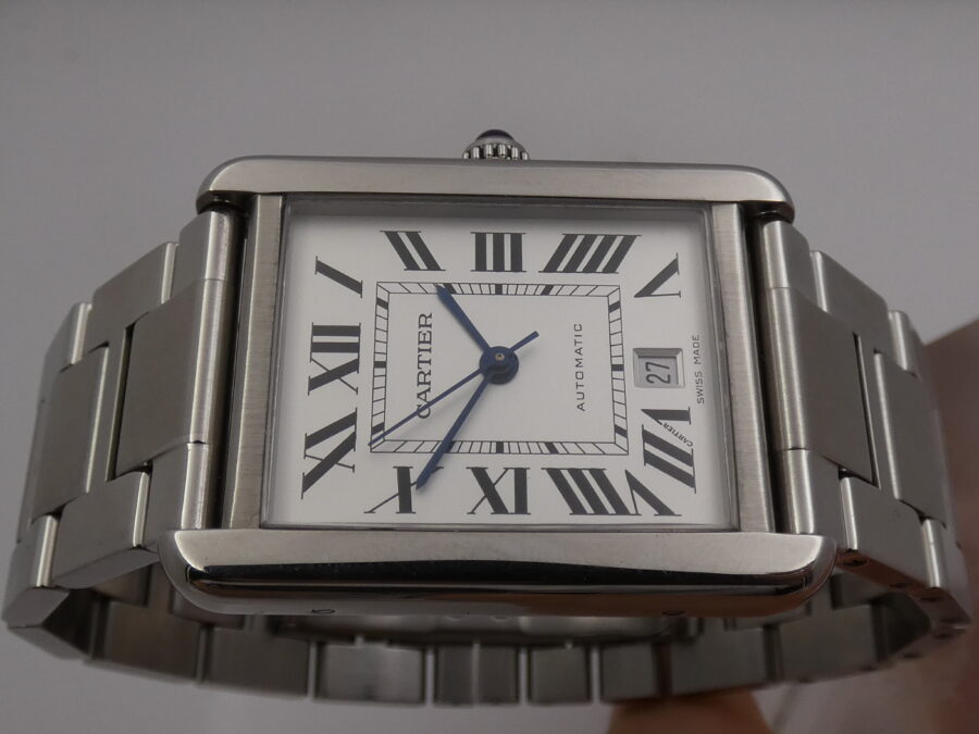 Cartier Tank Solo XL JUMBO 3515 BOX & PAPERS Anno 2013 Automatico Acciaio Braccialato