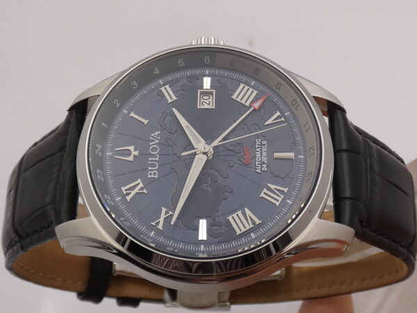 Bulova Wilton GMT 96B385 LIKE NEW BOX&PAPERS Anno 2022 Automatico Acciaio
