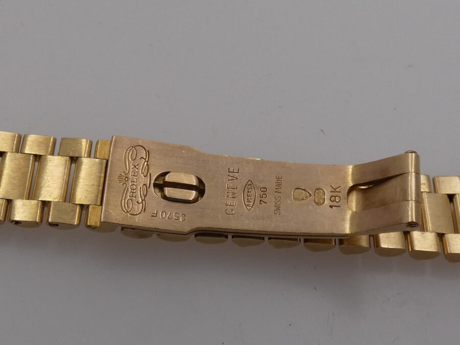 Rolex Datejust Lady 69138 Red Vignette Dial FULL Diamonds Oro Massiccio 18Kt ANNO 1982 Automatico - immagine 11