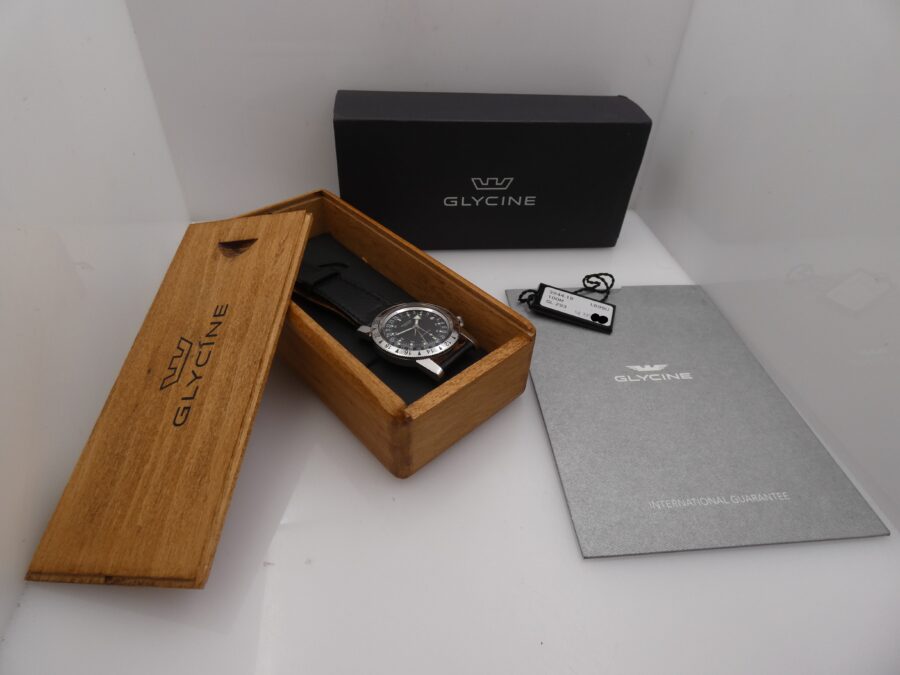 Glycine Airman No.1 GMT 36mm 3944 BOX&PAPERS Automatico Acciaio - immagine 10