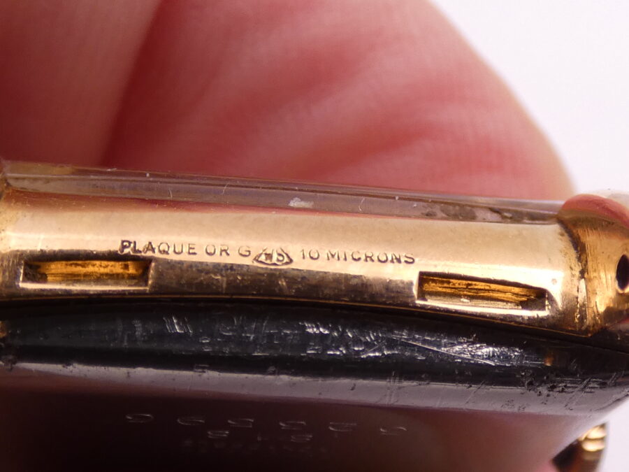 Lunesa Art Decò Laminato Oro Rosa 18Kt Spider Lugs Anni '50s Carica Manuale Vintage - immagine 10